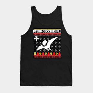 Christmas Dinosaur Ugly Pterodactyl Holiday Party Tank Top